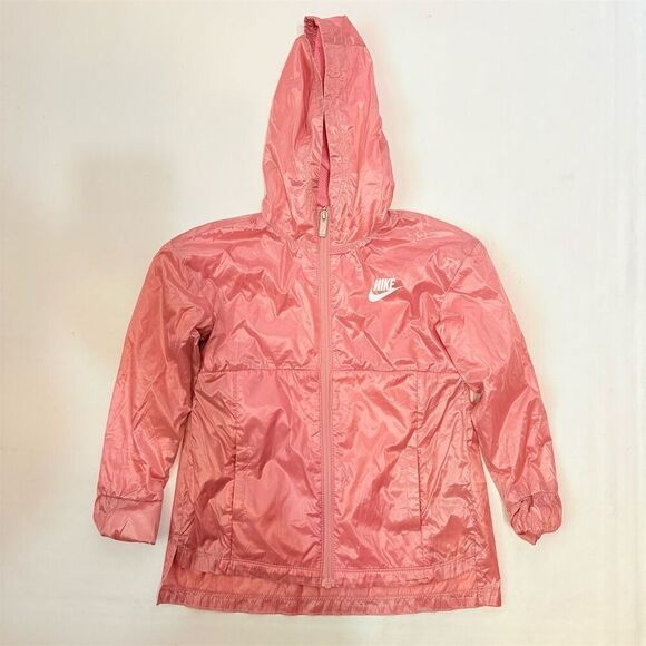 Nike Kids Pink Hooded Jacket Size 4-5 Full Zip with‎ Hood - Picture 4 of 7